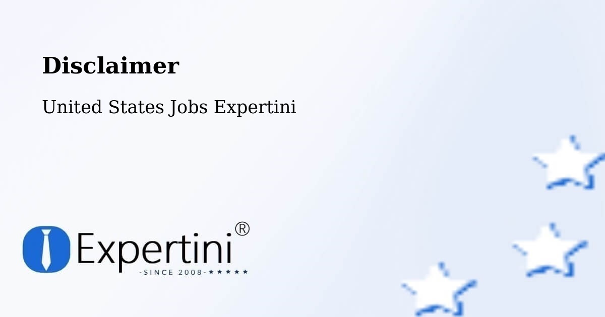 Disclaimer – Cranbury - United States Jobs Expertini